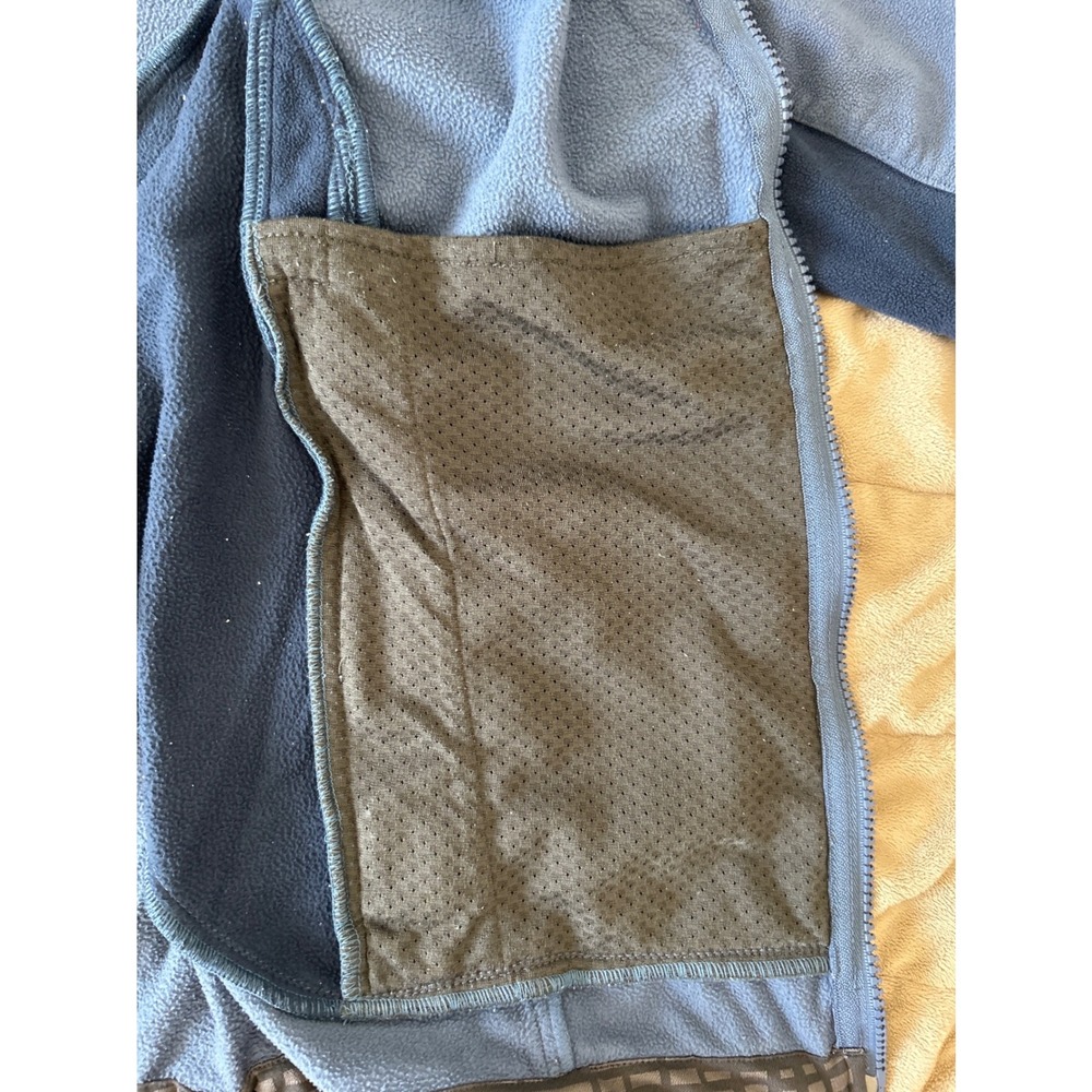 The North Face Mens Full Zip Fleece Jacket Blue Two Tone Mock Neck Medium - Picture 7 of 13